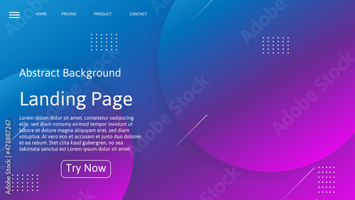 abstract geometric background, landing page template design.vector illustration
