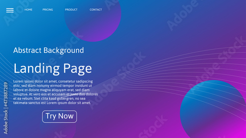 abstract geometric background, landing page template design.vector illustration