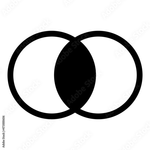 Abstract Circles Phase Flat Icon Isolated On White Background