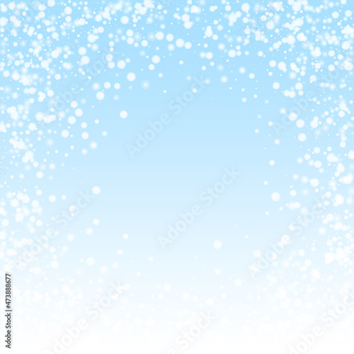 Fototapeta Naklejka Na Ścianę i Meble -  Beautiful falling snow Christmas background. Subtl