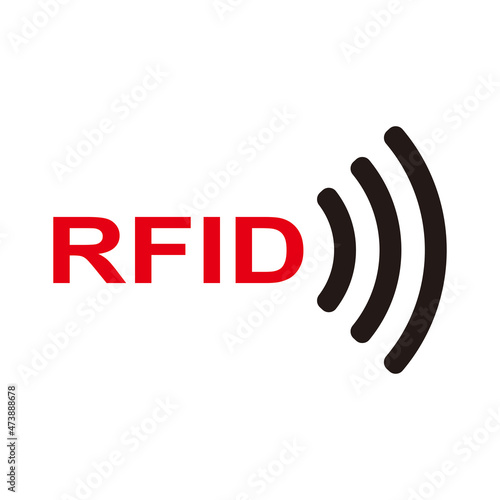 RFID or Radio Frequency Identification Vector Icon