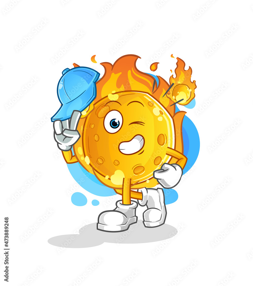 Fototapeta premium meteor young boy character cartoon