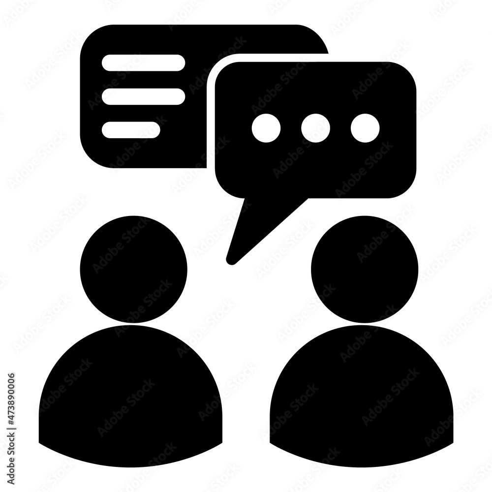 Group Communication Flat Icon Isolated On White Background Group Communication Flat Icon Isolated On White Background