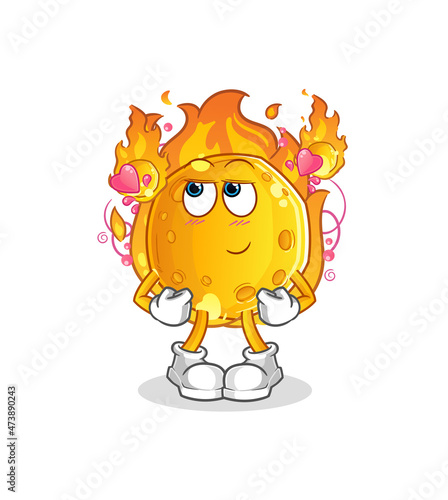 meteor shy vector. cartoon character