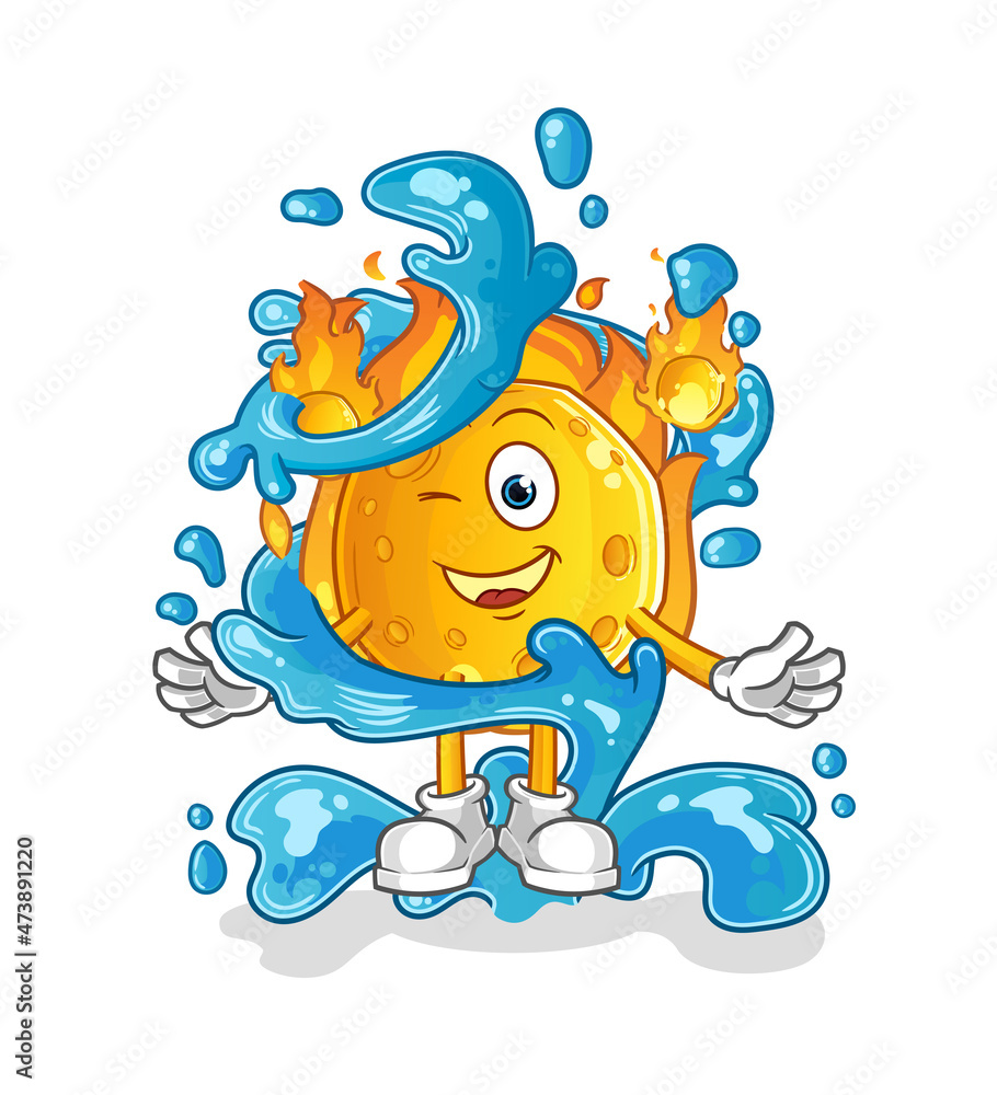 meteor fresh with water mascot. cartoon vector meteor fresh with water mascot. cartoon vector