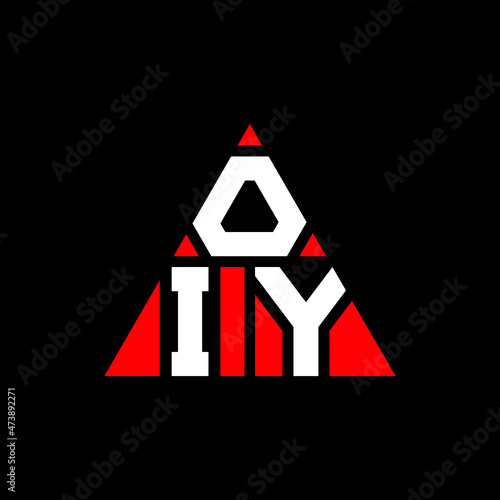 OIY triangle letter logo design with triangle shape. OIY triangle logo design monogram. OIY triangle vector logo template with red color. OIY triangular logo Simple, Elegant, and Luxurious Logo... photo