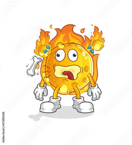 meteor burp mascot. cartoon vector