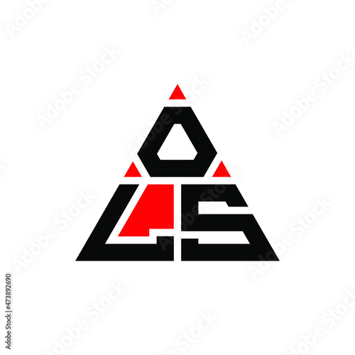 OLS triangle letter logo design with triangle shape. OLS triangle logo design monogram. OLS triangle vector logo template with red color. OLS triangular logo Simple, Elegant, and Luxurious Logo...