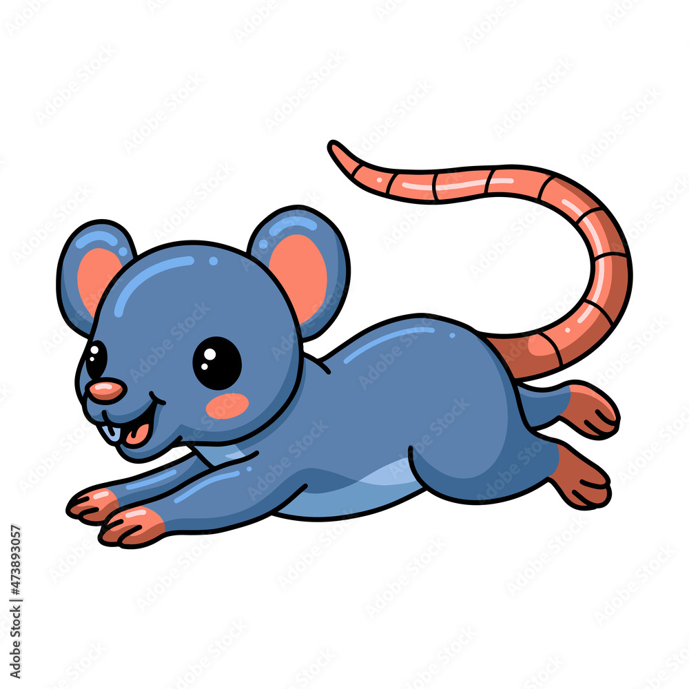 Cute little mouse cartoon jumping Cute little mouse cartoon jumping
