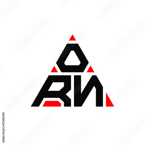 ORN triangle letter logo design with triangle shape. ORN triangle logo design monogram. ORN triangle vector logo template with red color. ORN triangular logo Simple, Elegant, and Luxurious Logo...