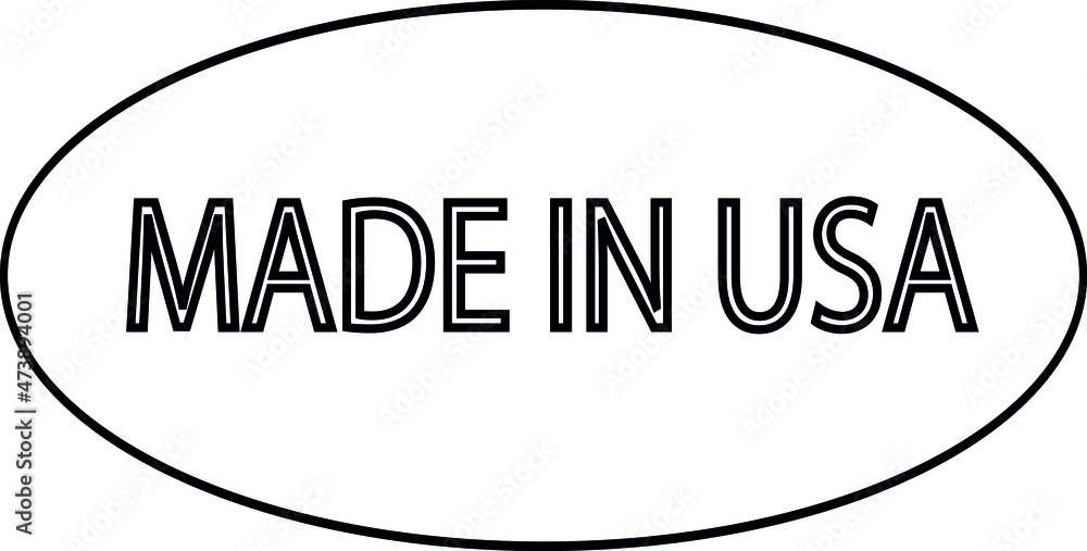 Fototapeta premium vector logo, Made in the USA eps 10