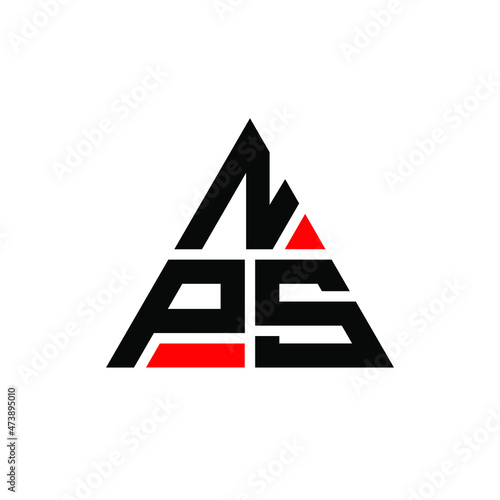 NPS triangle letter logo design with triangle shape. NPS triangle logo design monogram. NPS triangle vector logo template with red color. NPS triangular logo Simple, Elegant, and Luxurious Logo...
