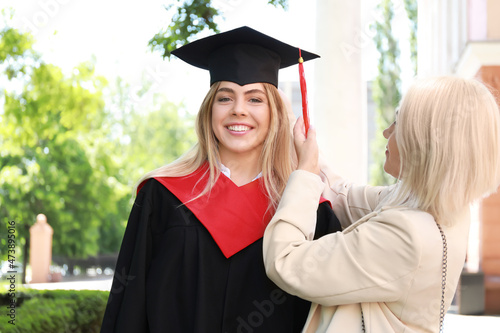 Happy young woman with her ...
