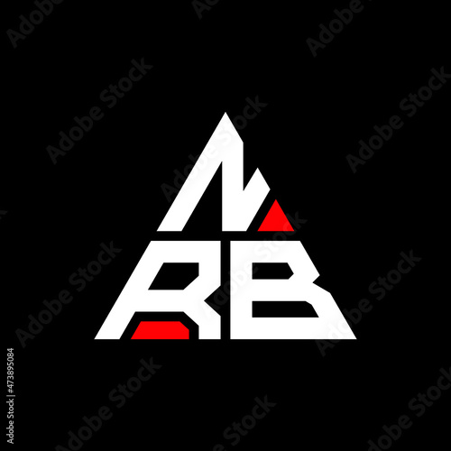 NRB triangle letter logo design with triangle shape. NRB triangle logo design monogram. NRB triangle vector logo template with red color. NRB triangular logo Simple, Elegant, and Luxurious Logo... photo