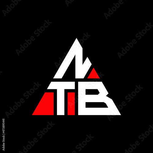 NTB triangle letter logo design with triangle shape. NTB triangle logo design monogram. NTB triangle vector logo template with red color. NTB triangular logo Simple, Elegant, and Luxurious Logo... photo