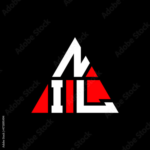 NIL triangle letter logo design with triangle shape. NIL triangle logo design monogram. NIL triangle vector logo template with red color. NIL triangular logo Simple, Elegant, and Luxurious Logo...