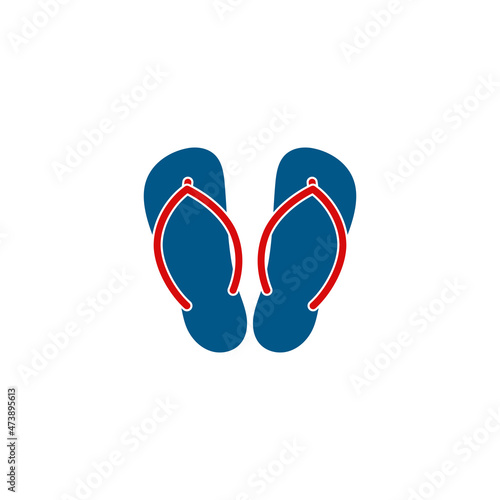Flip flop icon design template vector isolated illustration