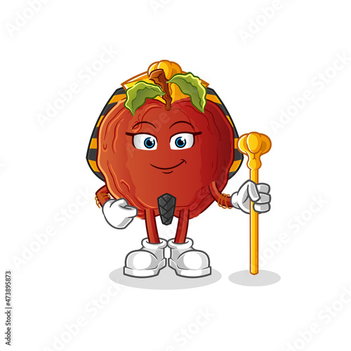 rotten apple ancient egypt cartoon. cartoon mascot vector