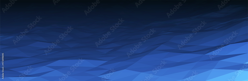 Abstract Blue Background. Dark low poly triangle pattern. Virtual computer Landscape. Technology style. Sci-fi surface. Banner or presentation template. Vector illustration Abstract Blue Background. Dark low poly triangle pattern. Virtual computer Landscape. Technology style. Sci-fi surface. Banner or presentation template. Vector illustration