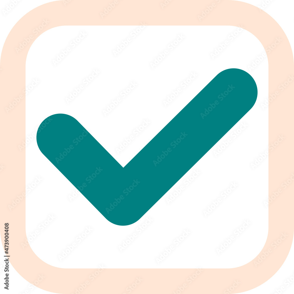 rounded correct icon symbol logo with line square shape rounded correct icon symbol logo with line square shape