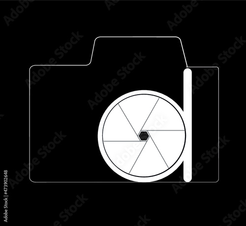 Logo de fotografia com inicial D.