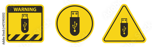 USB Flash Drive Icon Symbol Sign Isolate on White Background,Vector Illustration EPS.10