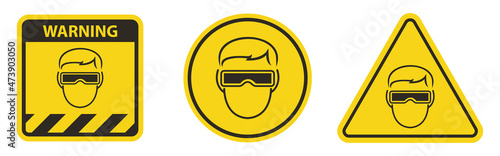 Symbol wear goggles Sign Isolate On White Background,Vector Illustration EPS.10
