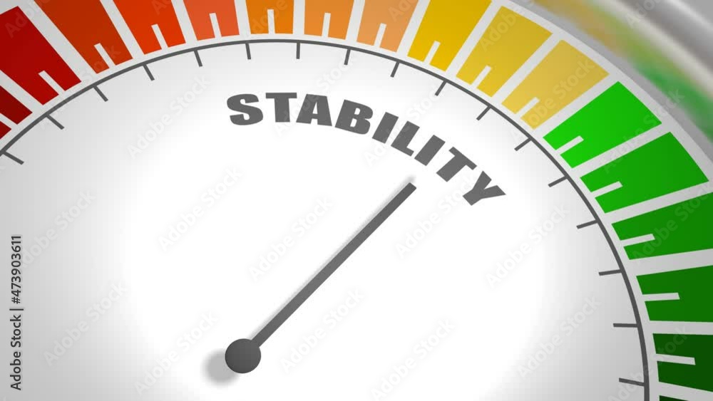 Stability measuring device with arrow and scale. Stability measuring device with arrow and scale.
