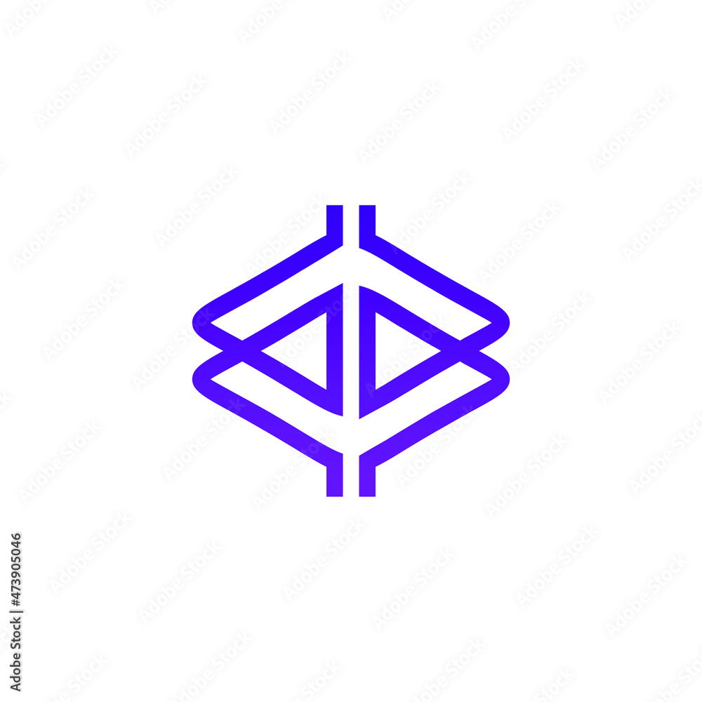 abstract 3d symbol logo vector