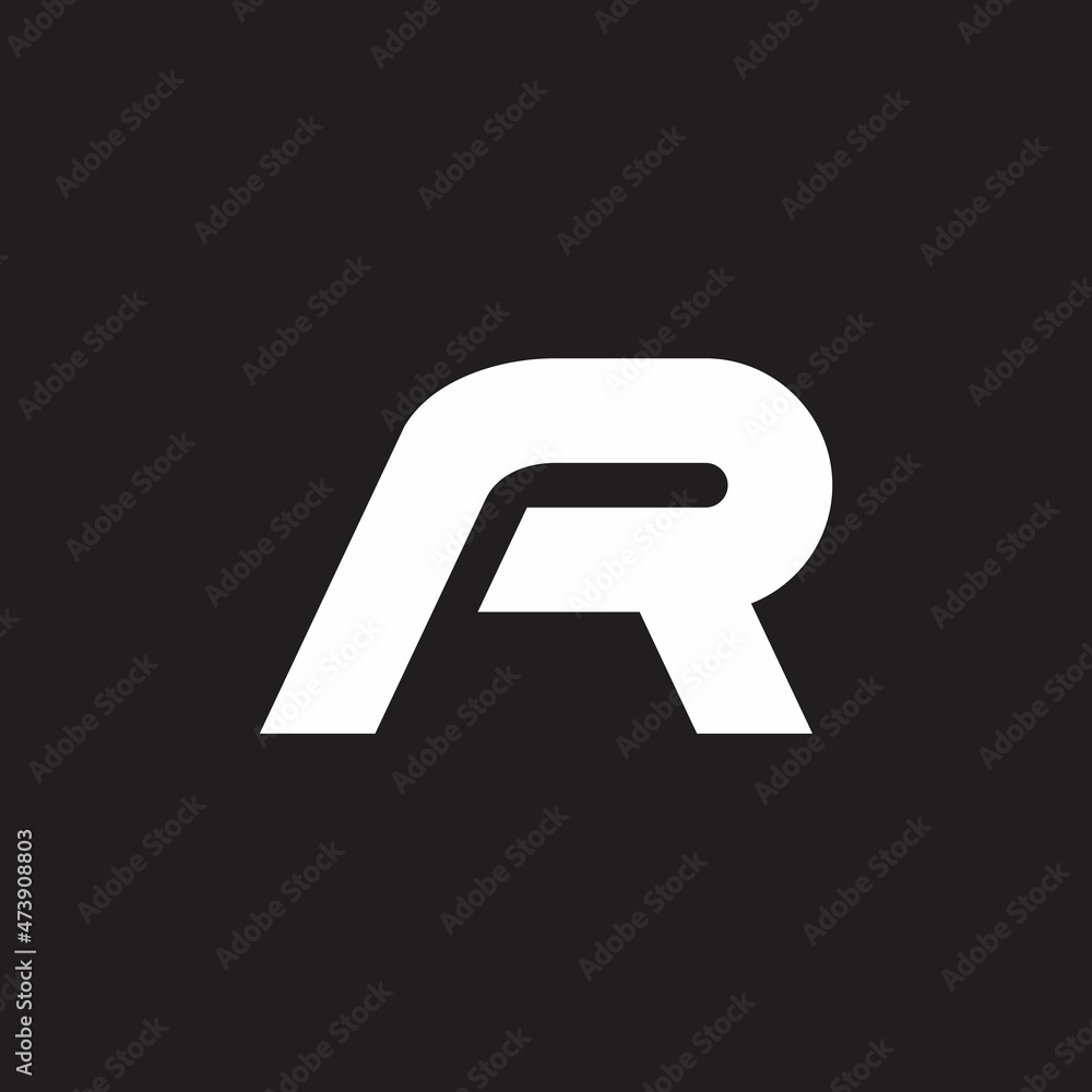 r logo design simple and clean Stock Vector | Adobe Stock