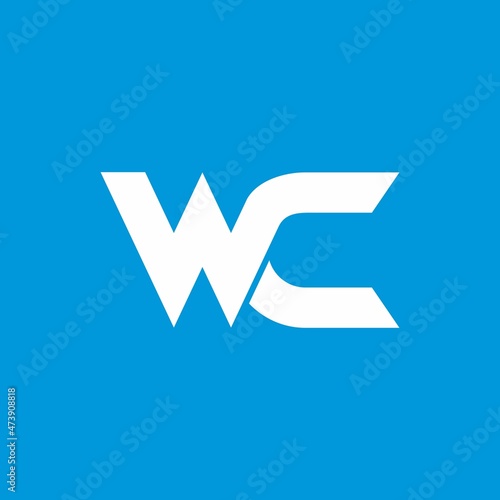 wc logo design simple and clean
