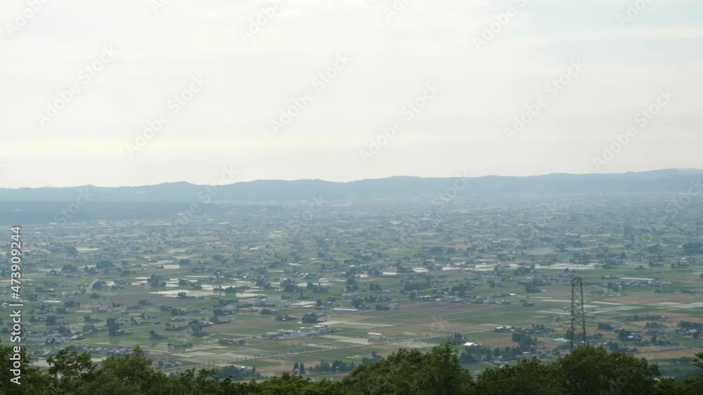 Toyama Plain from the observatory. (pan) Toyama Plain from the observatory. (pan)