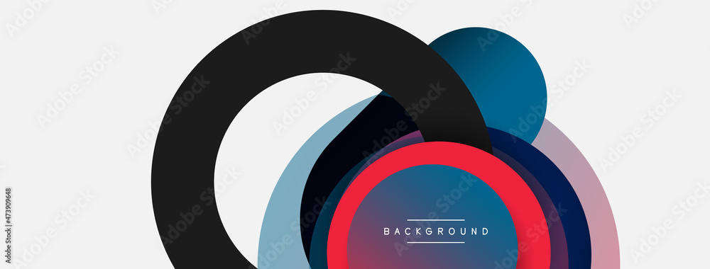 Vector round shapes circles minimal geometric background. Vector illustration for wallpaper banner background or landing page Vector round shapes circles minimal geometric background. Vector illustration for wallpaper banner background or landing page
