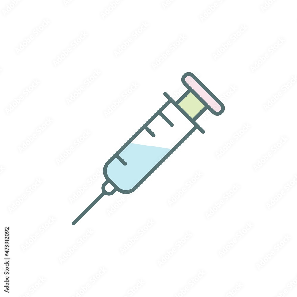 Fototapeta premium Syringe injection icon vector design templates on white background