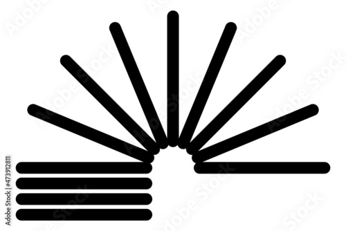 Bouncing spiral plastic coil icon. Cat spring