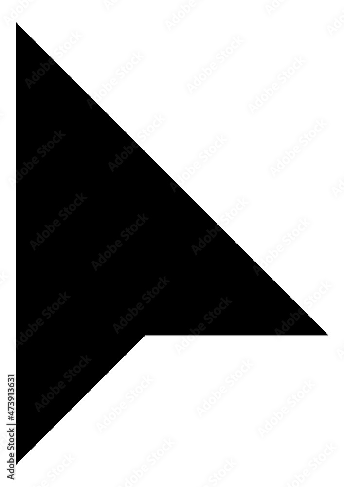 Sharp triangle arrowhead icon. Black web pointer Sharp triangle arrowhead icon. Black web pointer