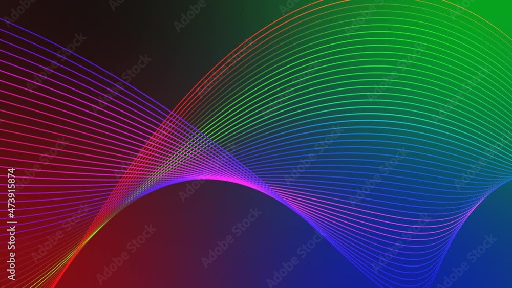 Colorful gradient geometric line animation on white background, Shape line wave motion animated Colorful gradient geometric line animation on white background, Shape line wave motion animated