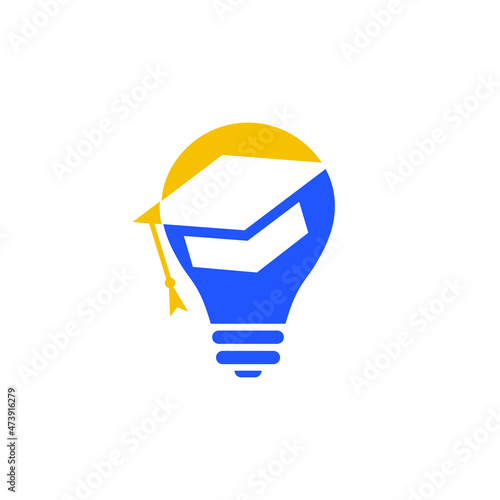 light bulb and education logo concept