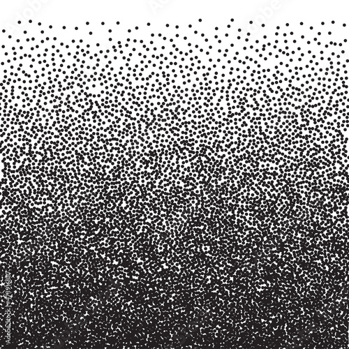 Grain texture gradient. Halftone effect. Diffuse dots