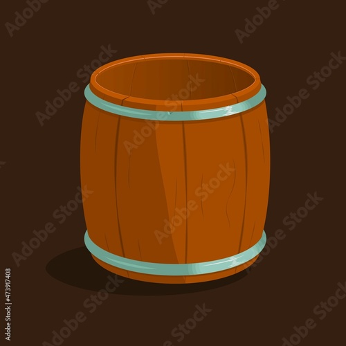 vector barrel with wood texture