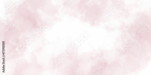  Abstract Light pink watercolor background. sun and cloud background with a pastel colored © MdLothfor