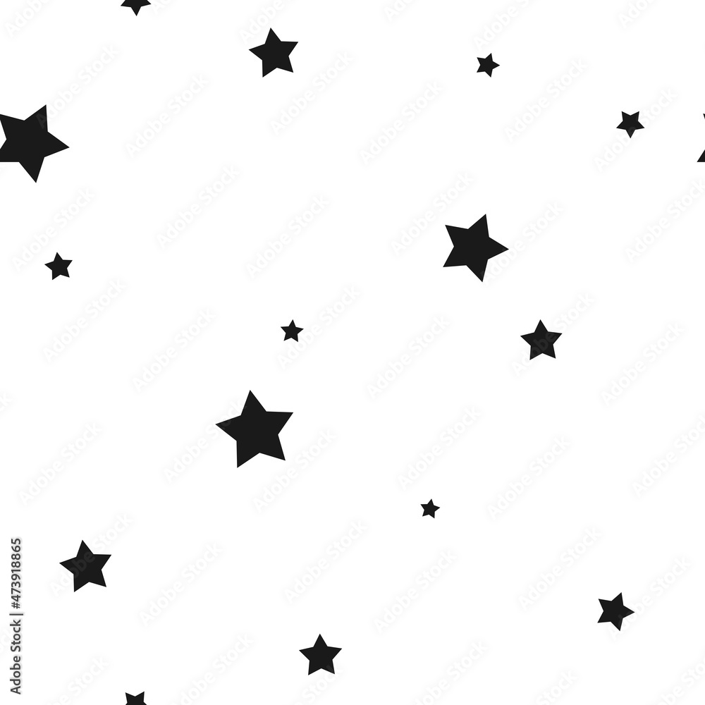 Seamless abstract pattern with little sharp black stars on white background. Seamless abstract pattern with little sharp black stars on white background.