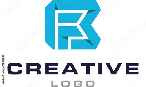 B F letter logo design template