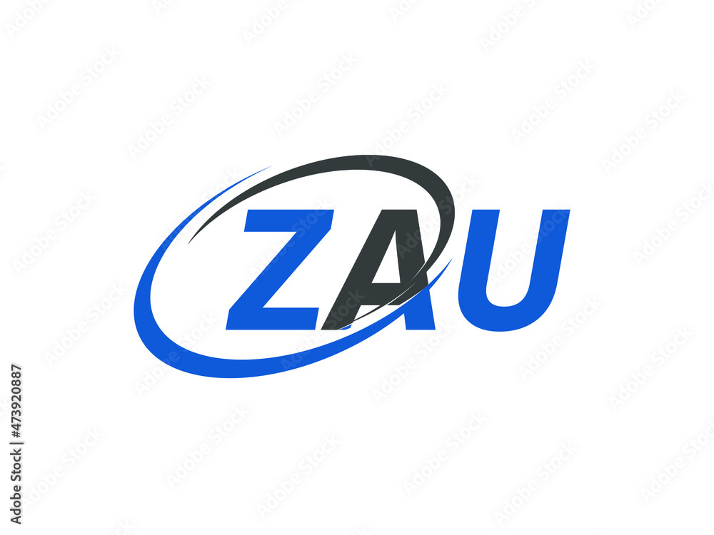 ZAU letter creative modern elegant swoosh logo design ZAU letter creative modern elegant swoosh logo design