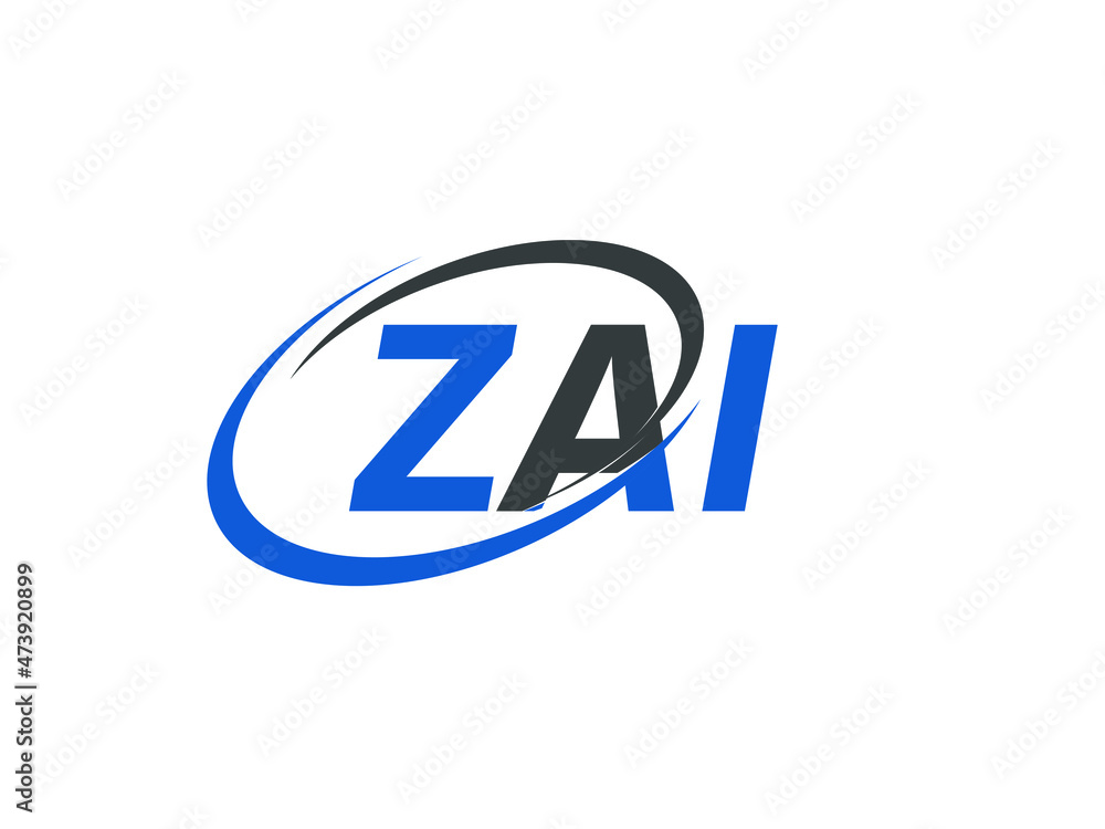 Obraz premium ZAI letter creative modern elegant swoosh logo design
