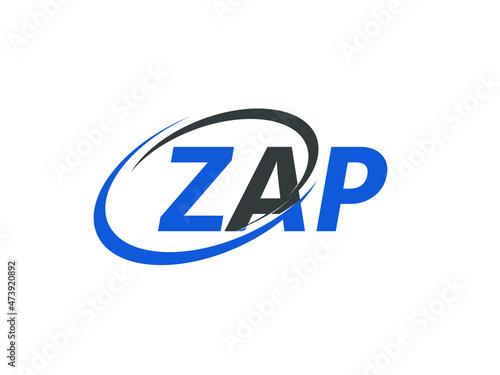 ZAP letter creative modern elegant swoosh logo design