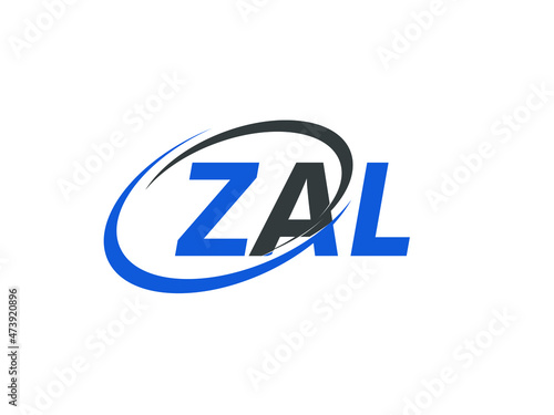 ZAL letter creative modern elegant swoosh logo design