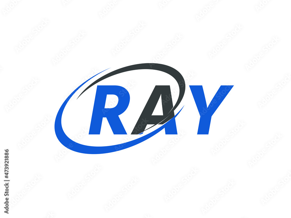 Obraz premium RAY letter creative modern elegant swoosh logo design