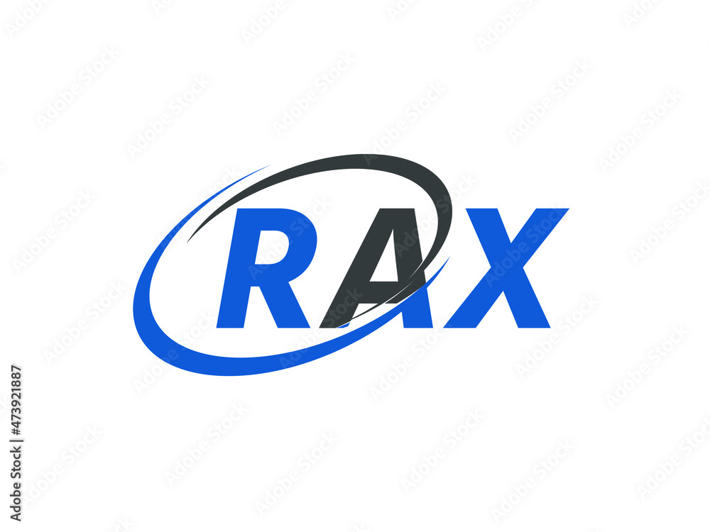 RAX letter creative modern elegant swoosh logo design RAX letter creative modern elegant swoosh logo design
