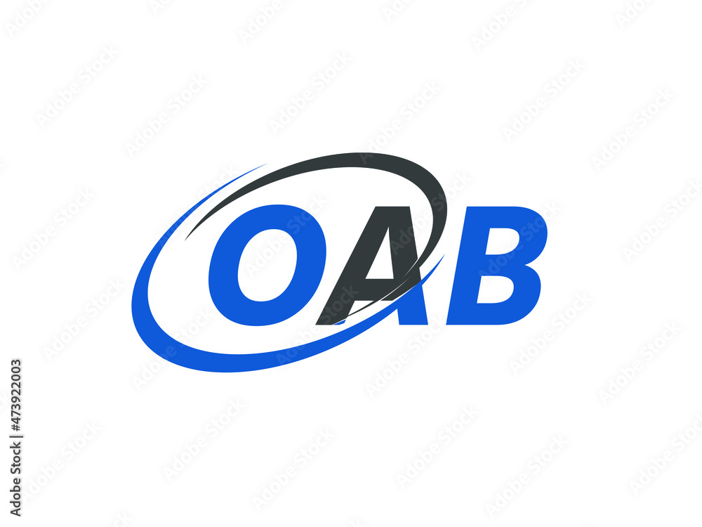 OAB letter creative modern elegant swoosh logo design OAB letter creative modern elegant swoosh logo design